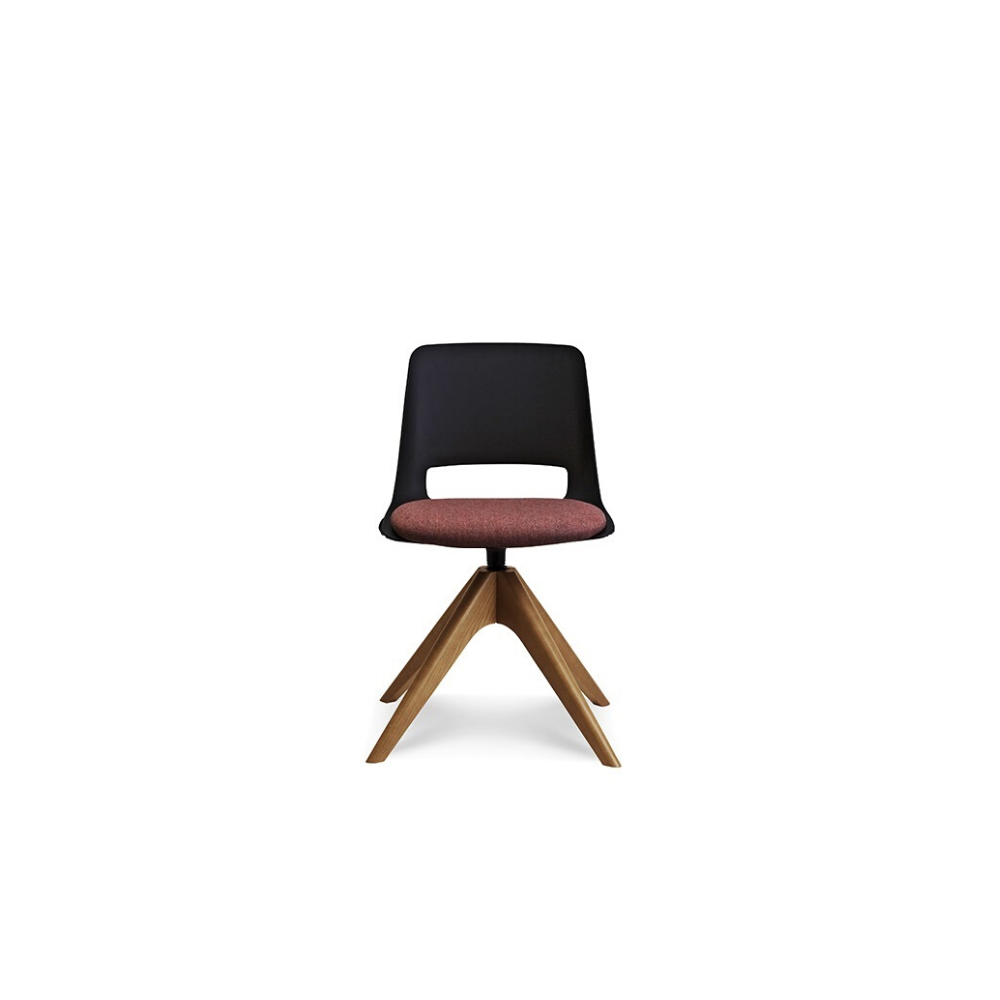 UNICA – TIMBER SWIVEL WITH SEAT PAD