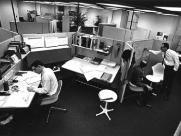 office furniture then and now