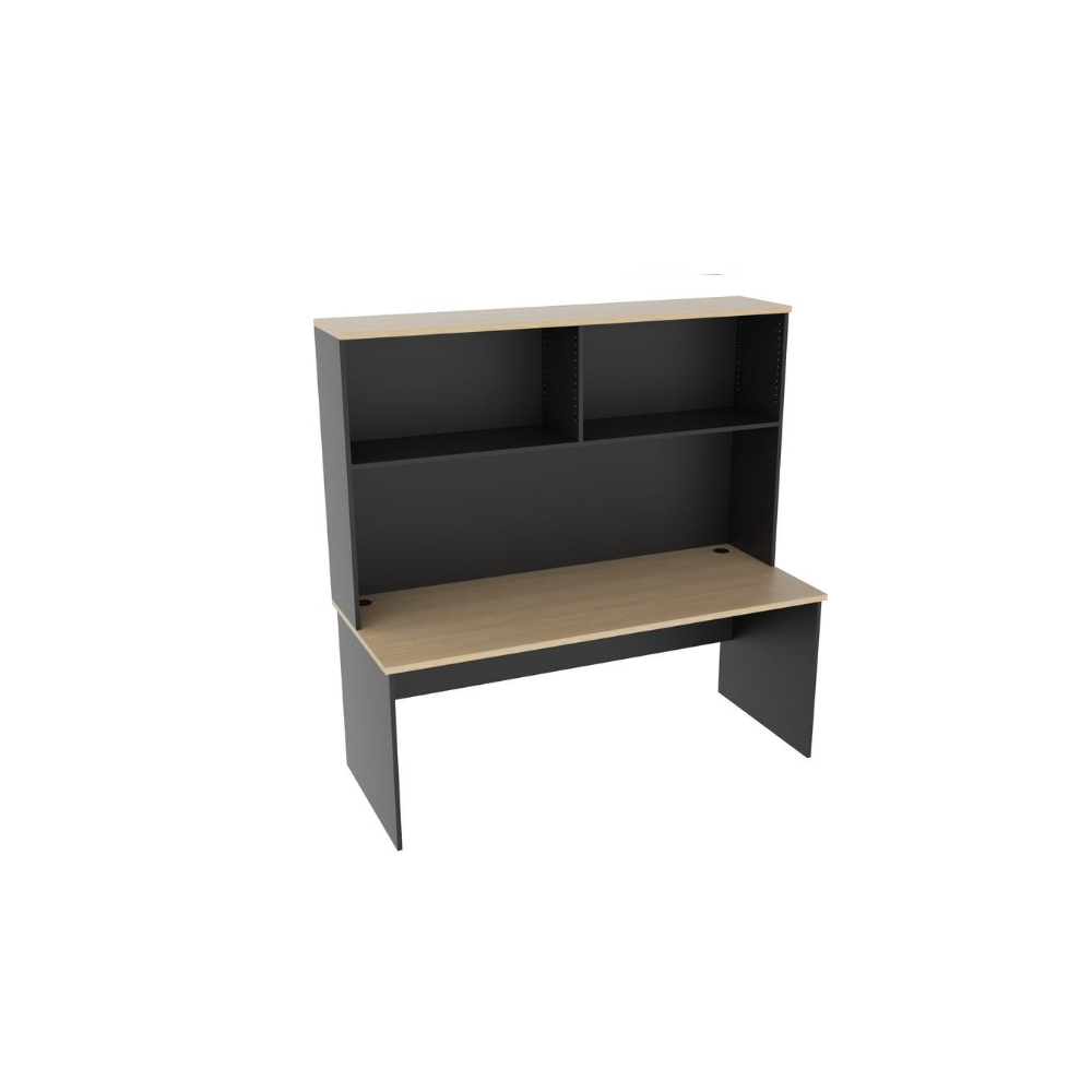 Office Furniture Perth Melbourne Momentum Office Desk With Hutch Perth   1800x750x720h Desk And Hutch Graphite Oak 