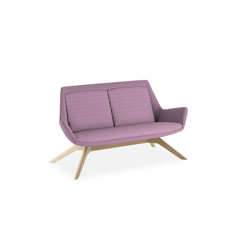 AQUILA TWO LOUNGE - LOW BACK - TIMBER SPLAYED