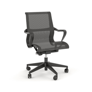 SCROLL MEETING CHAIR - BLACK